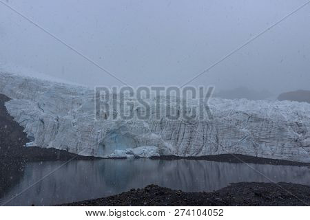 Beautiful Pastoruri Glacier In The Andes In Peru