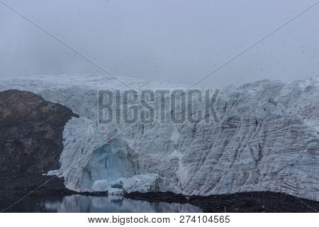 Beautiful Pastoruri Glacier In The Andes In Peru