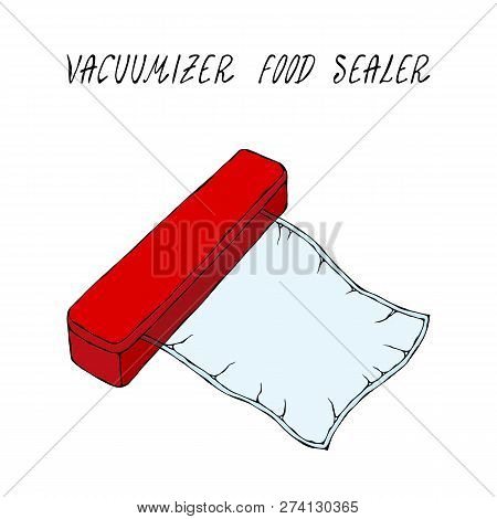 Vacuumizer Food Sealer With Vacuum Bag. What Is Sous-vide. Slow Cooking Technology. Perfect Food. Ch