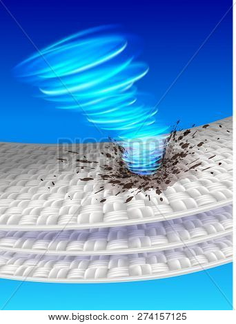 Display Water Drops On 3 Layers Material..performance Of The Absorption Sheet.expanded Fiber For San