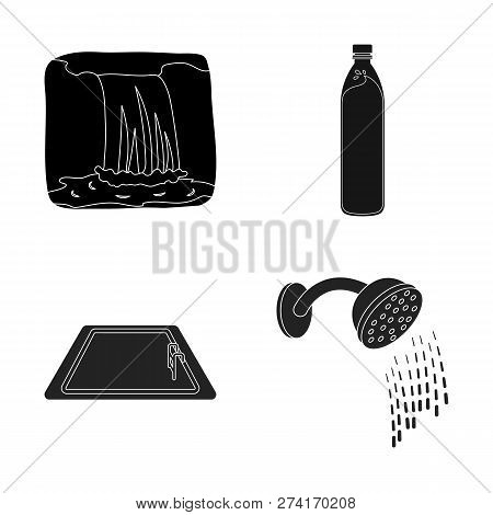 Vector Design Of Water And Drop Symbol. Set Of Water And Splash Stock Vector Illustration.