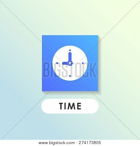 Modern Clock Vector Icon Design. Time Vector Icon Symbol