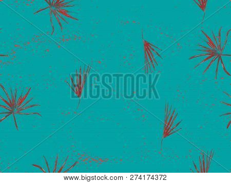 Indigo Exotic Pattern. Monstera Leaves And Hibiscus Flowers In Summer Print.  Saturated Large Floral