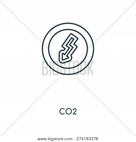 Co2 Icon In Trendy Design Style. Co2 Icon Isolated On White Background. Co2 Vector Icon Simple And M