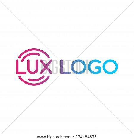 Lux Company Logo Vector Template. Vector Logo Design With The Lux Initial Letters On A White Backgro
