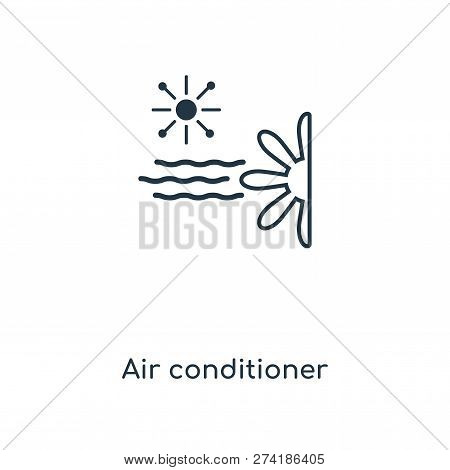 Air Conditioner Icon In Trendy Design Style. Air Conditioner Icon Isolated On White Background. Air 