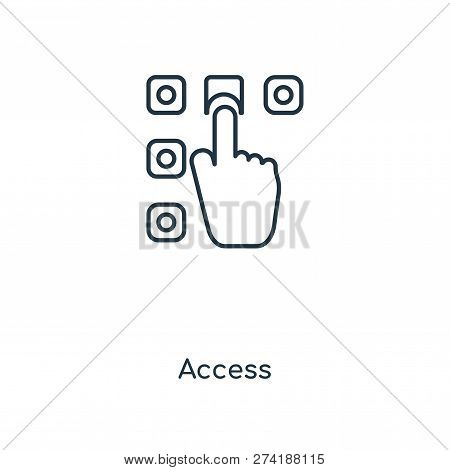 Access Icon In Trendy Design Style. Access Icon Isolated On White Background. Access Vector Icon Sim