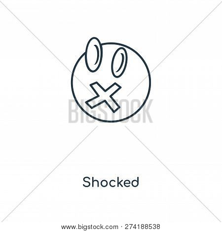Shocked Icon In Trendy Design Style. Shocked Icon Isolated On White Background. Shocked Vector Icon 