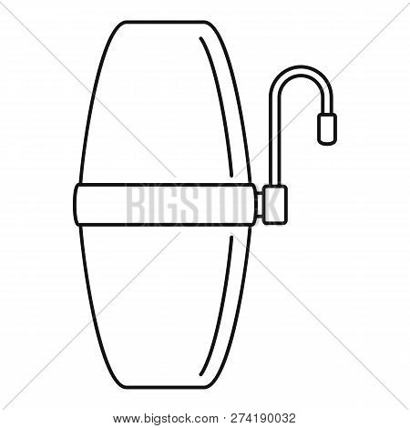 House Water Filter Icon. Outline House Water Filter Vector Icon For Web Design Isolated On White Bac