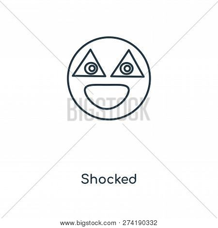 Shocked Icon In Trendy Design Style. Shocked Icon Isolated On White Background. Shocked Vector Icon 