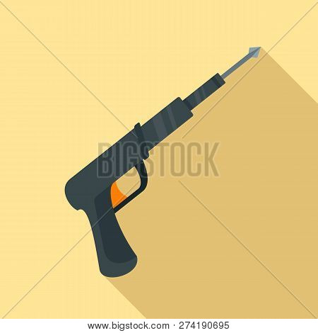 Speargun Icon. Flat Illustration Of Speargun Vector Icon For Web Design