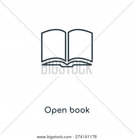 Open Book Icon In Trendy Design Style. Open Book Icon Isolated On White Background. Open Book Vector