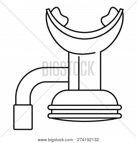 Diving Mouth Tool Icon. Outline Diving Mouth Tool Vector Icon For Web Design Isolated On White Backg