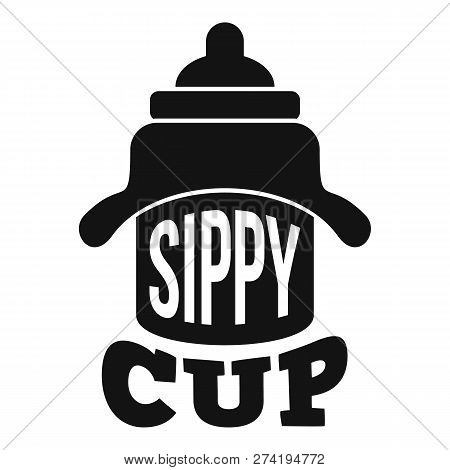 Newborn Sippy Cup Logo. Simple Illustration Of Newborn Sippy Cup Vector Logo For Web Design Isolated