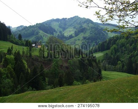 Pastures And Hills Of The Zürchersmühle Village - Canton Of Appenzell Ausserrhoden, Switzerland