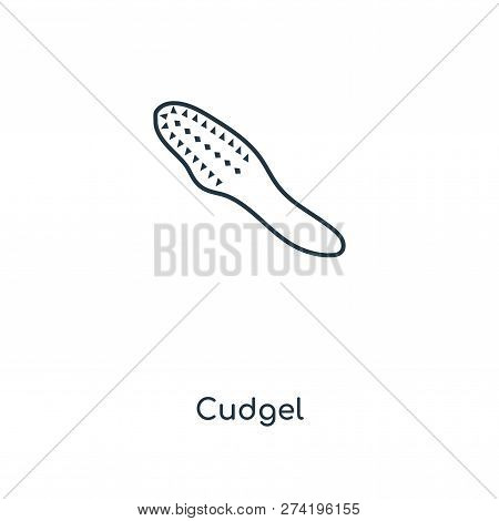 Cudgel Icon In Trendy Design Style. Cudgel Icon Isolated On White Background. Cudgel Vector Icon Sim