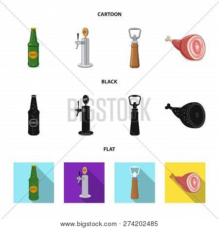 Isolated Object Of Pub And Bar Logo. Collection Of Pub And Interior Vector Icon For Stock.