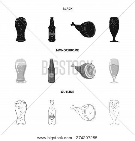 Vector Design Of Pub And Bar Icon. Set Of Pub And Interior Stock Vector Illustration.