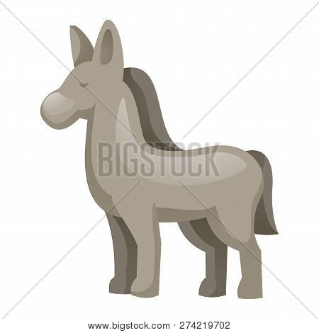 Donkey Icon. Cartoon Of Donkey Vector Icon For Web Design Isolated On White Background