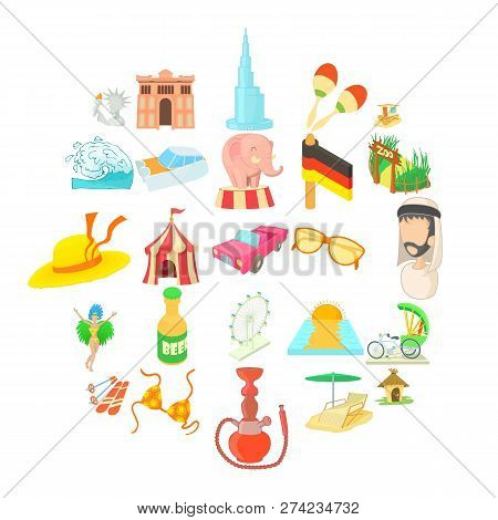 Unbridled Joy Icons Set. Cartoon Set Of 25 Unbridled Joy Vector Icons For Web Isolated On White Back