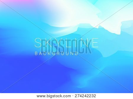 Background With Abstract Sky In Pastel Color. Modern For Brochure, Leaflet, Flyer, Cover, Catalog. B