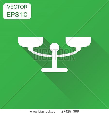 Scale Weigher Icon. Business Concept Weigher, Balance Sign Picto