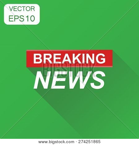 Breaking News Icon. Business Concept News Pictogram. Vector Illu