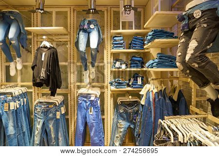 ROME, ITALY - CIRCA NOVEMBER, 2017: interior shot of Alcott store in Rome. 