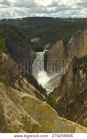 A View Along Yellowstone Canyon Towards Artists Point