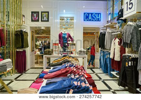 ROME, ITALY - CIRCA NOVEMBER, 2017: interior shot of Alcott store in Rome. 