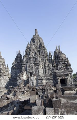 The Prambanan Temple In Yogyakarta, Java, Indonesia