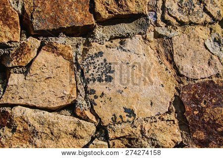 Coloured Stone Wall Texture Background Material, Pattern, Surface