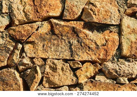 Coloured Stone Wall Texture Background Material, Pattern, Surface