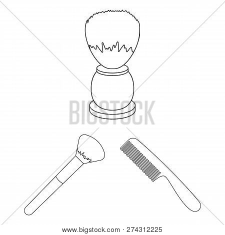 Vector Design Of Brush  And Hygiene  Sign. Set Of Brush  And Shower Vector Icon For Stock.