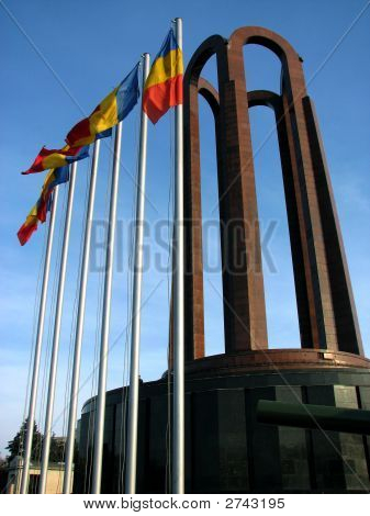 Mausoleum og flag