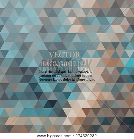 Dark Blue, Red Vector Polygon Abstract Backdrop. Glitter Abstract Illustration With An Elegant Trian