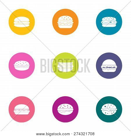 Fleshy Icons Set. Flat Set Of 9 Fleshy Icons For Web Isolated On White Background