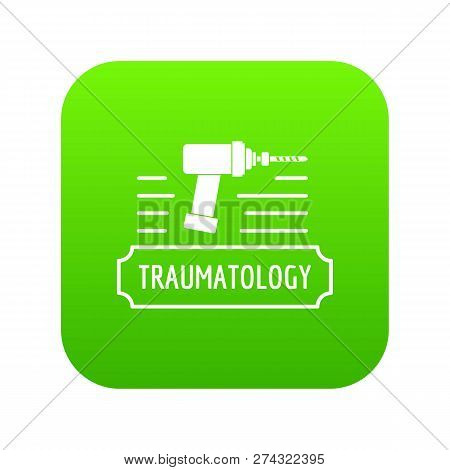 Correction Traumatology Icon Green Isolated On White Background