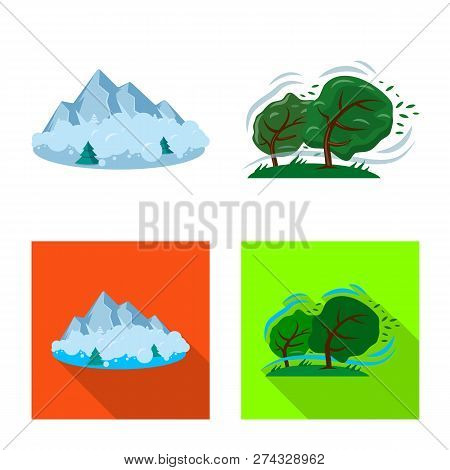 Vector Design Of Natural And Disaster Icon. Collection Of Natural And Risk Vector Icon For Stock.