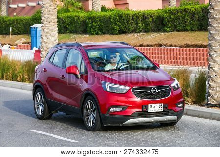 Dubai, Uae - November 16, 2018: Motor Car Opel Mokka X In The City Street.