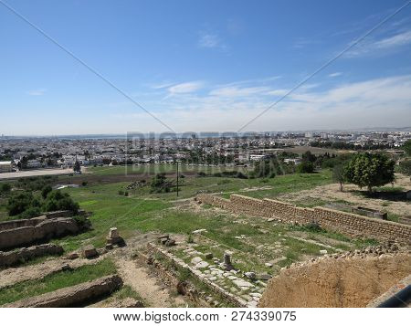 Carthago Ruins Of Capital City Of The Ancient Carthaginian Civilization. Unesco World Heritage Site.