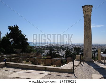 Carthago Ruins Of Capital City Of The Ancient Carthaginian Civilization. Unesco World Heritage Site.