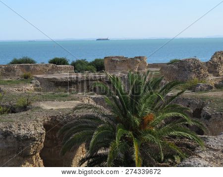 Carthago Ruins Of Capital City Of The Ancient Carthaginian Civilization. Unesco World Heritage Site.