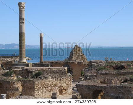 Carthago Ruins Of Capital City Of The Ancient Carthaginian Civilization. Unesco World Heritage Site.