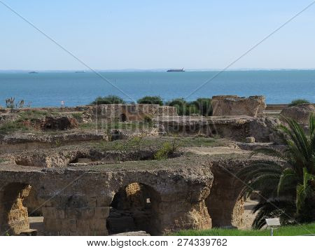 Carthago Ruins Of Capital City Of The Ancient Carthaginian Civilization. Unesco World Heritage Site.