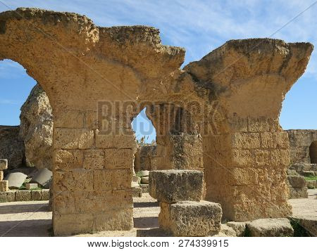 Carthago Ruins Of Capital City Of The Ancient Carthaginian Civilization. Unesco World Heritage Site.