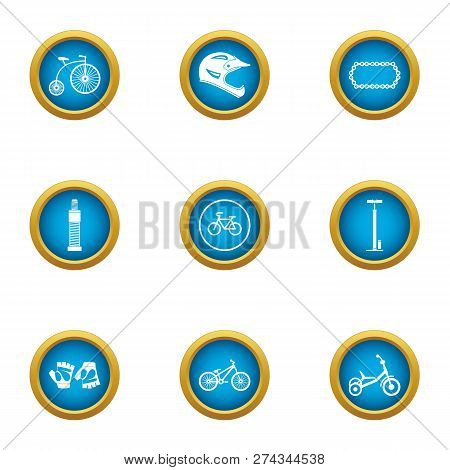 Velocipede Icons Set. Flat Set Of 9 Velocipede Icons For Web Isolated On White Background