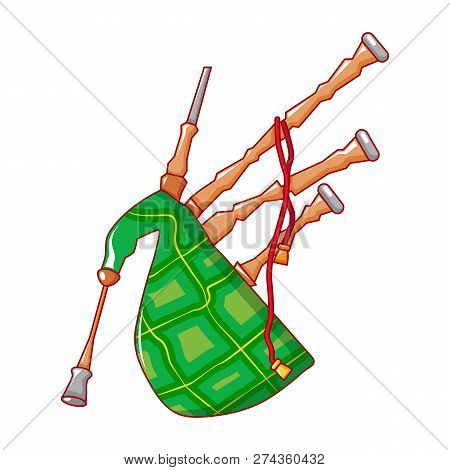 Scootish Bagpipe Icon. Cartoon Of Scootish Bagpipe Icon For Web Design Isolated On White Background