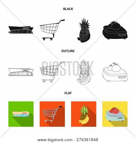 Vector Illustration Of Food And Drink Logo. Collection Of Food And Store Vector Icon For Stock.