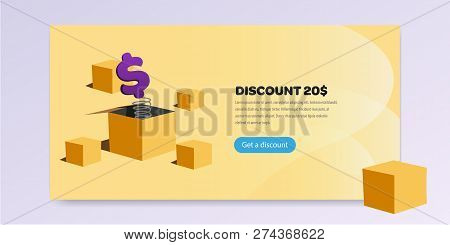 Landing Page With Promotion Vector Illustration Flat
